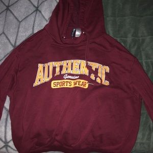 H&M crop burgundy sweater.